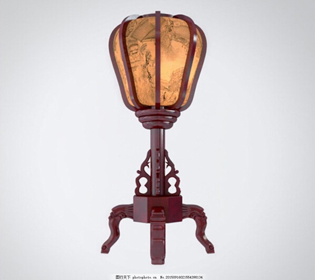 中式灯具模型图片